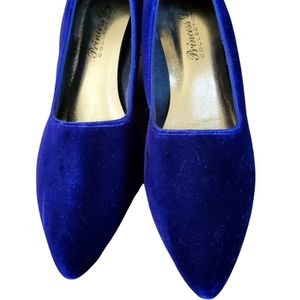 Vintage Purple Velvet Heels Princess Dye Collection Circa 80s Size 8M